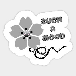 Grumpy floral cherry blossom Sticker